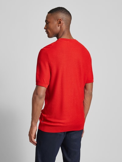 BOSS T-Shirt mit Strukturmuster Modell 'Tantino' Rot 5