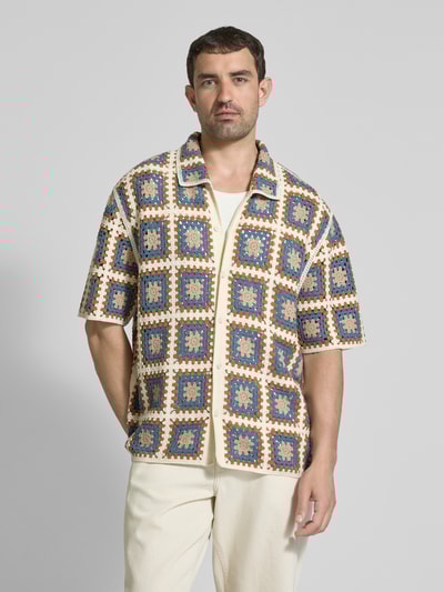JAKE*S STUDIO MEN Relaxed Fit Freizeithemd mit 1/2-Arm Beige 4