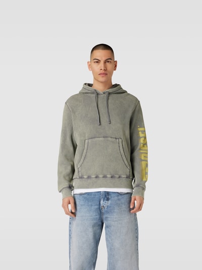 Diesel Hoodie mit Strukturmuster Mittelgrau 4