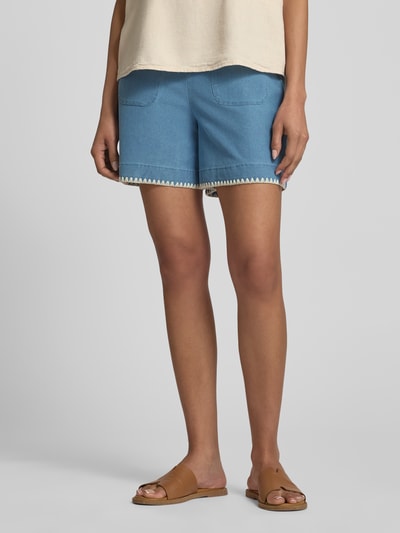 ICHI Shorts mit Eingrifftaschen Jeansblau 4