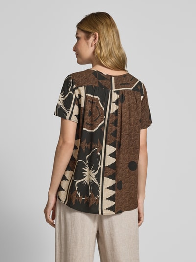 Soyaconcept Blouseshirt met ronde hals, model 'ROSALIE' Middenbruin - 5