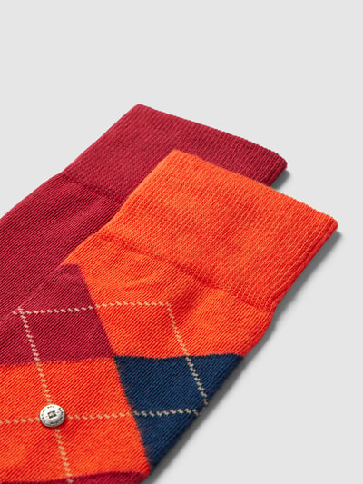 Burlington Socken mit Label-Applikation im 2er-Pack Rostrot 2