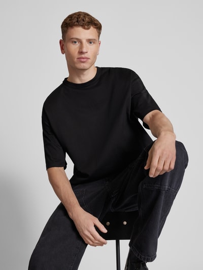 Tom Tailor Denim Oversized T-Shirt im unifarbenen Design Black 3