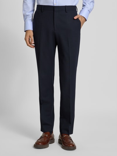 BOSS Regular Fit Anzughose mit Bügelfalten Modell 'LEON' Marine 4