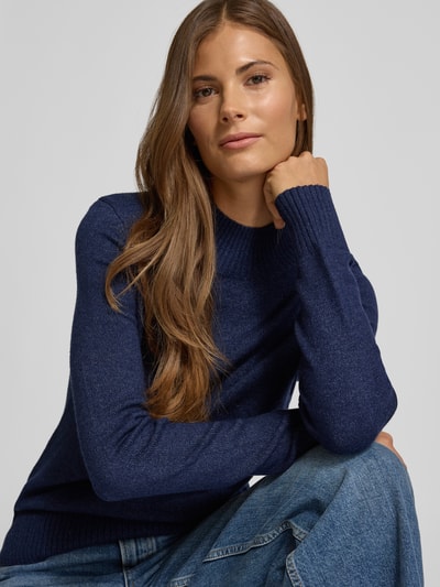 Christian Berg Woman Sweter z dzianiny ze stójką Ciemnoniebieski melanż 3