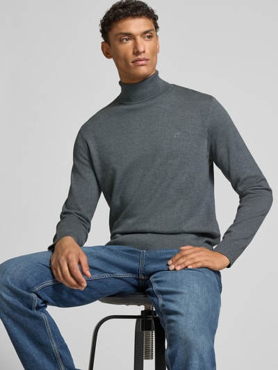 Tom Tailor Regular fit coltrui van puur katoen Antraciet - 3