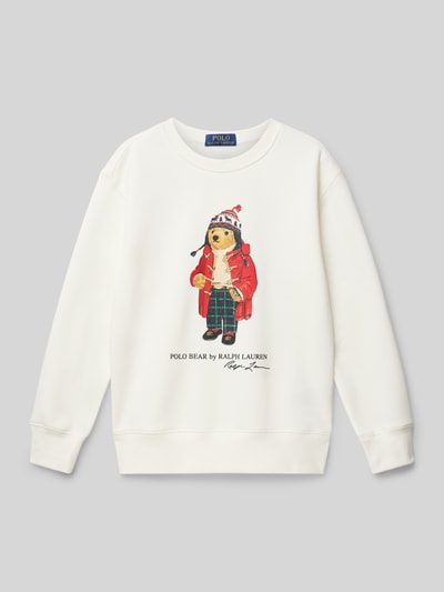 Polo Ralph Lauren Teens Sweatshirt met ronde hals Offwhite - 1