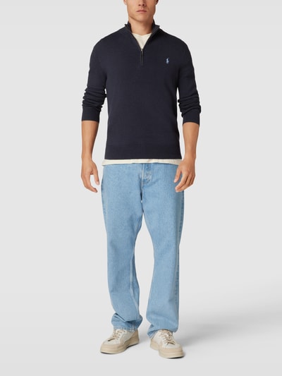 Polo Ralph Lauren Strickpullover mit Label-Stitching Marineblau 1