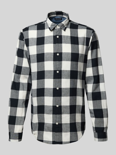 Jack & Jones Freizeithemd mit Knopfleiste Modell 'GINGHAM' Weiss 2