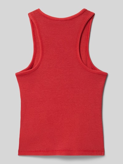 Produktfoto, Slim Fit Tank Top aus Baumwoll-Mix Modell 'JILLY' von Only, rot, unifarben, Motiv-Stitching, Feinripp-Textur, U-Ausschnitt, schmale Träger