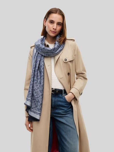 Tommy Hilfiger Schal aus Modal mit Allover-Logo-Print Marine 1