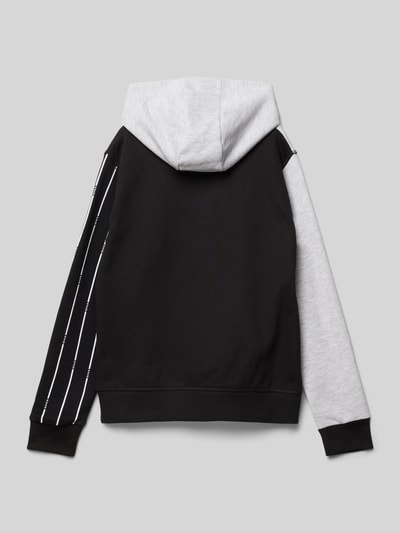 HUGO Hoodie met labelprint Zwart - 3