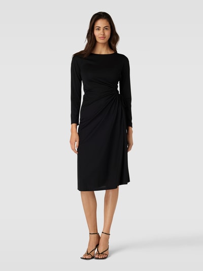 Weekend Max Mara Midi-jurk met ronde hals, model 'ROMANIA' Zwart - 4