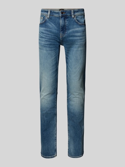 BOSS Orange Slim Fit Jeans aus Baumwoll-Mix Modell 'DELAWARE' Bleu 2