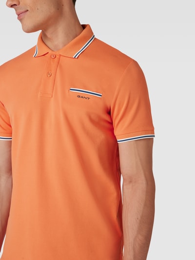 Gant Poloshirt mit Brusttasche Modell 'TIPPING SOLID' Orange 3