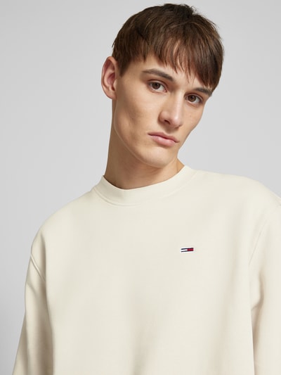 Tommy Jeans Sweatshirt mit Label-Stitching Beige 3