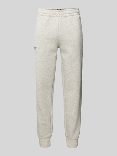 Superdry Sweatpants met labelstitching Lichtgrijs - 1