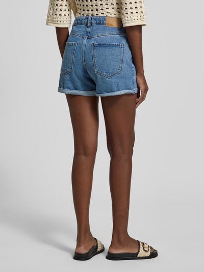 VERO MODA Loose Fit Jeansshorts aus Baumwoll-Mix Modell 'ZURI' Jeansblau 5