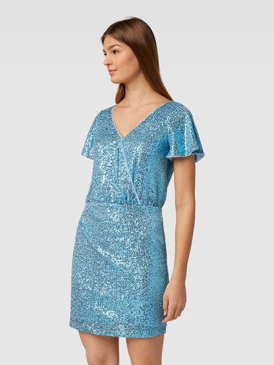 Paradi Cocktailkleid mit Paillettenbesatz Hellblau 4