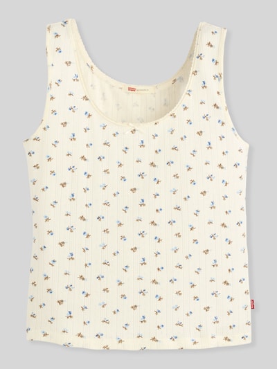 Levi's® Top w kroju slim fit z czystej bawełny Złamany biały melanż 2