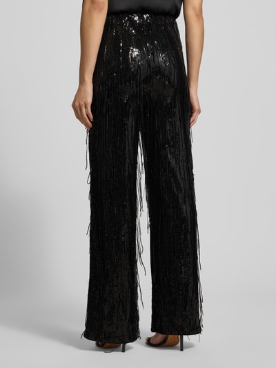 Milano Italy Stoffhose mit Paillettenbesatz Black 5