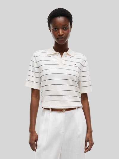 Tommy Hilfiger Regular Fit Pullover aus reiner Baumwolle mit Polokragen Weiss 4