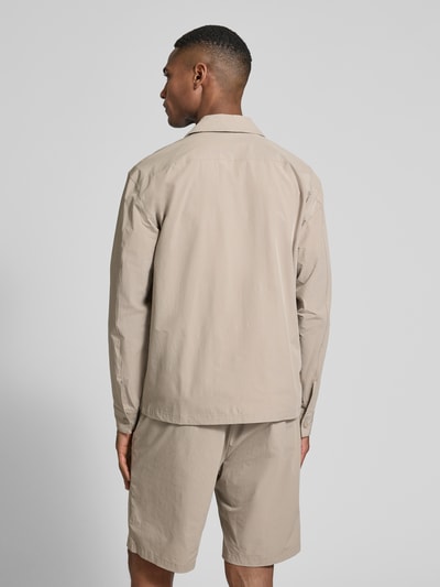 JAKE*S STUDIO MEN Regular Fit Hemdjacke mit Brusttasche Khaki 5