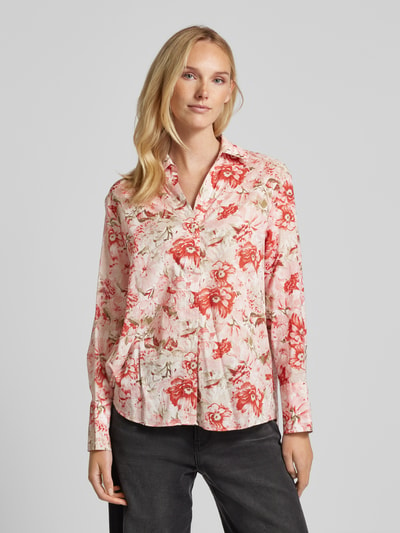 Mango Regular Fit Bluse mit durchgehender Knopfleiste Modell 'CLIPPER' Rose 4