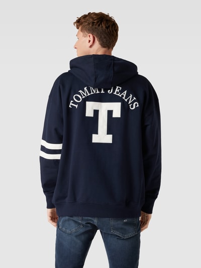 Tommy Jeans Hoodie met labelstitching, model 'LETTERMAN' Zwart - 5