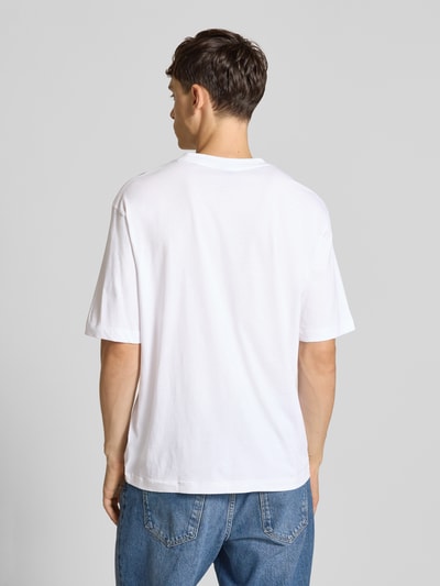 Hugo Blue Regular Fit T-Shirt aus reiner Baumwolle Weiss 5