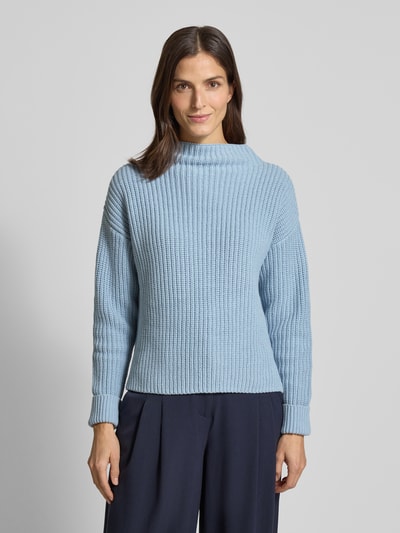 Selected Femme Golf o kroju regular fit z mieszanki bawełny model ‘SELMA’ Jasnoniebieski 4