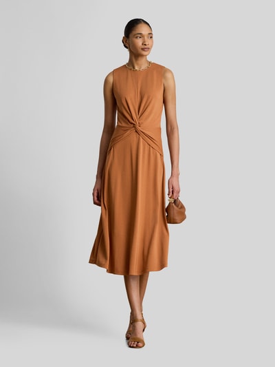 Lauren Ralph Lauren Jurk met knoopdetail in de taille Donkeroranje - 1