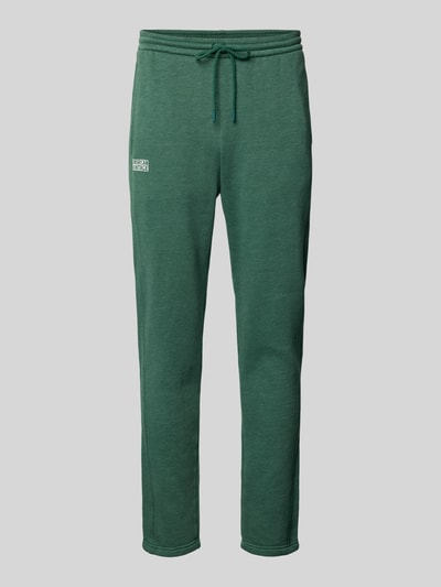 American Vintage Sweatpants met elastische band met logo, model 'DOVEN' Donkergroen - 2