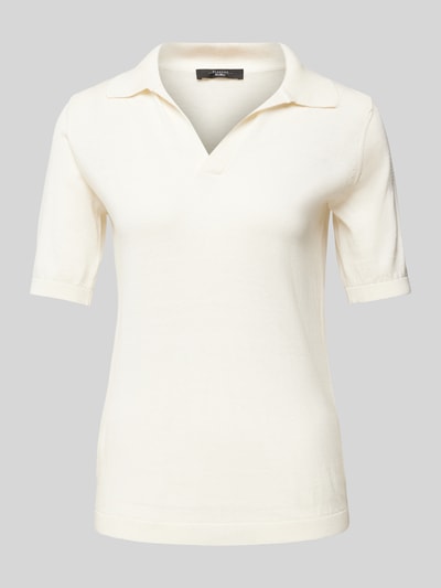 Weekend Max Mara Strickshirt mit V-Ausschnitt Modell 'RONCOLO' Offwhite 2