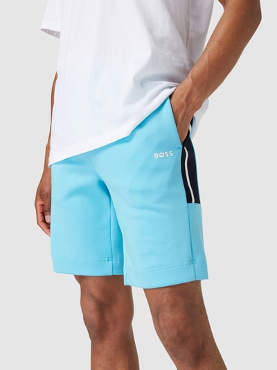 BOSS Green Sweatshorts mit Label-Patch Aqua 3