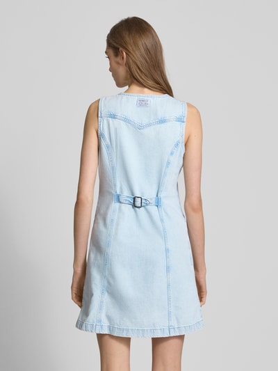 Levi's® Jeanskleid mit V-Ausschnitt Modell 'VIANNA' Hellblau 5
