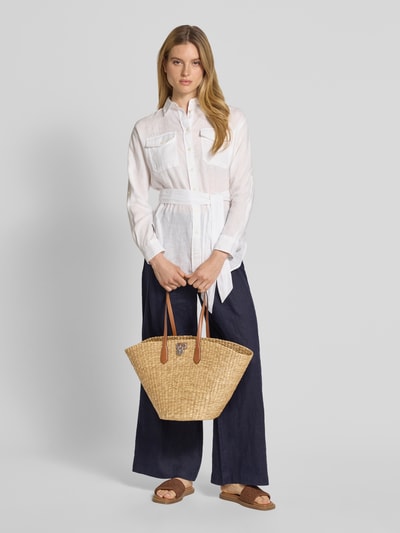Lauren Ralph Lauren Handtas in gevlochten look Zand - 1