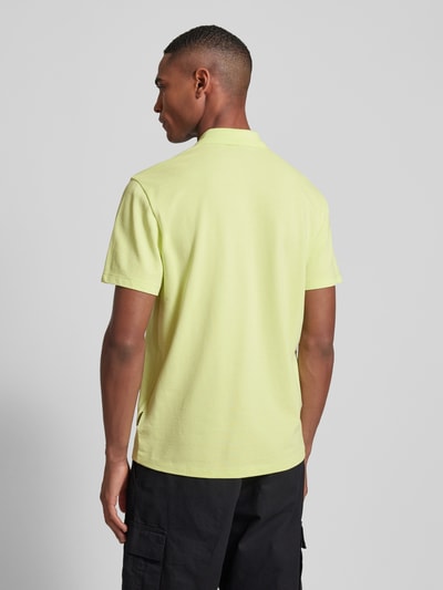 Napapijri Slim fit poloshirt met logostitching, model 'EAlIS' Neongeel gemêleerd - 5