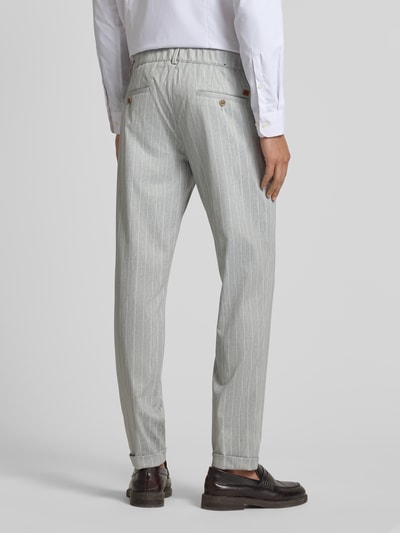 CG - Club of Gents Tapered fit stoffen broek met applicaties, model 'Clow' Lindegroen - 5