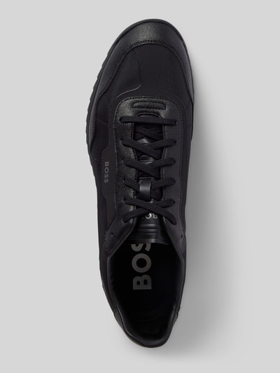 BOSS Sneakers met labeldetails, model 'Zayn' Zwart - 3