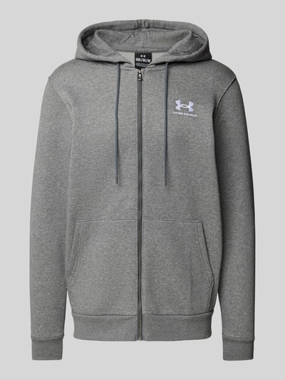 Under Armour Sweatjack met labelstitching Donkergrijs - 2