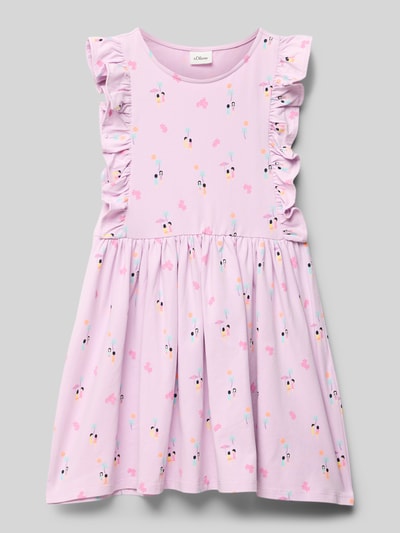 s.Oliver RED LABEL Tailliertes Freizeitkleid mit Volantärmeln Lavender 1