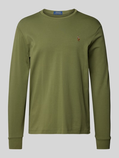 Polo Ralph Lauren Custom Slim Fit Longsleeve mit Rundhalsausschnitt Oliv 2