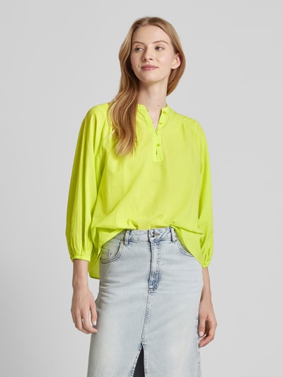 Smith and Soul Bluse mit Maokragen Neon Gelb 4