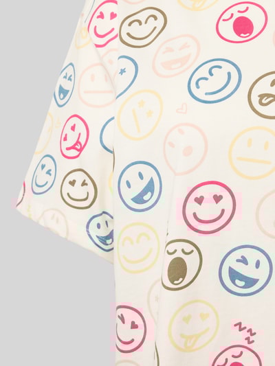 Jake*s Casual Pyjama-Oberteil im Allover-Look mit Rundhalsausschnitt Offwhite 2
