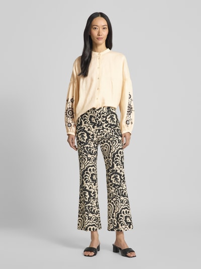 Weekend Max Mara Bluzka o kroju regular fit ze stójką model ‘ILEX’ Złamany biały 1