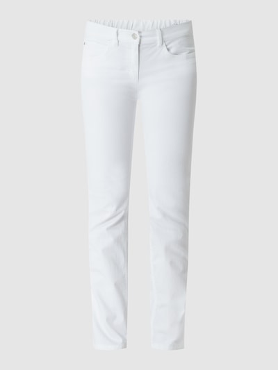 Zerres Straight fit jeans met stretch, model 'Carla' Wit - 2