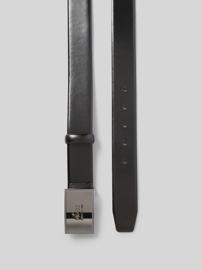 Produktfoto, Ledergürtel mit Pinschließe Modell 'JINKO_SZ35' von BOSS, Optik: Unifarben, Label-Prägung, Glattleder, Material: echtes Leder