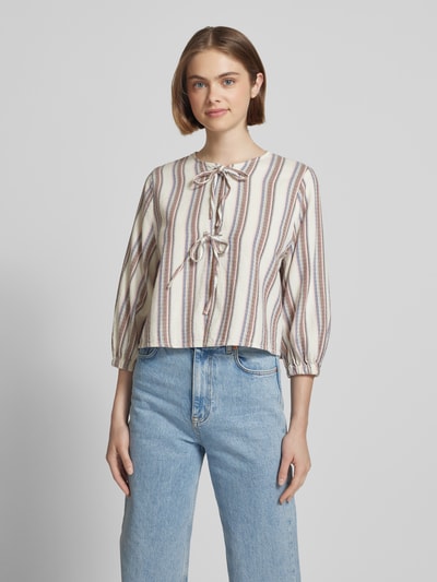 Marc O'Polo Denim Regular fit blouse met koord Offwhite - 4