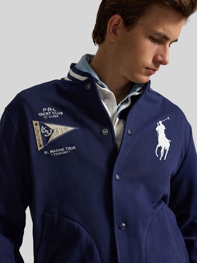 Polo Ralph Lauren regular fit sweatjack in college-look Marineblauw - 6